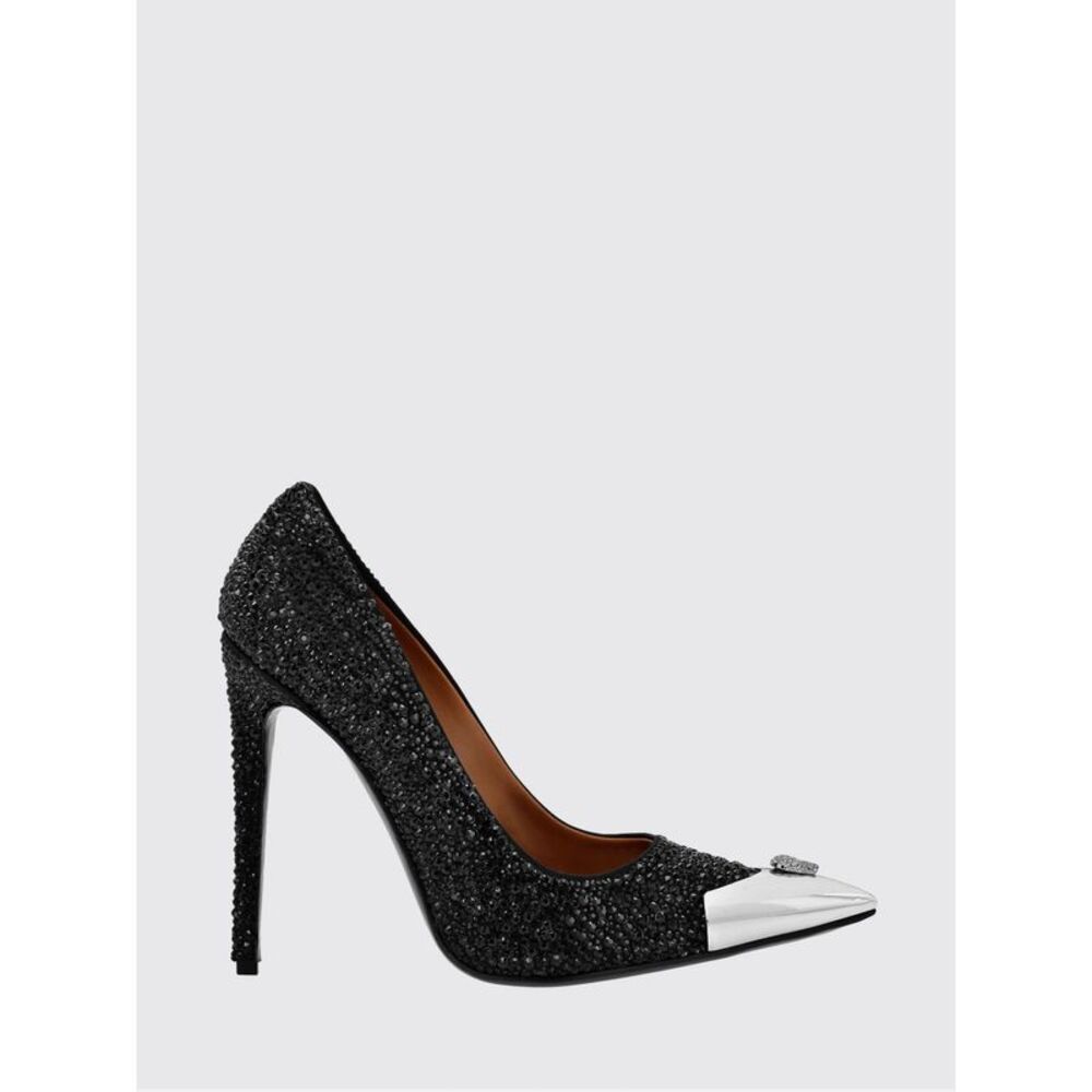 Leather Pumps Philipp Plein With Crystals And Skull Application